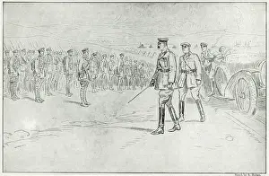 Reinforcements: Kitchener inspecting troops at Mudros, WW1