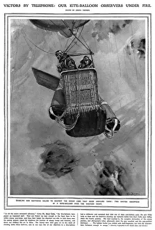Kite Balloon Observers under fire