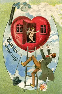 Carica: kitsch, admirer, Germany, 1910