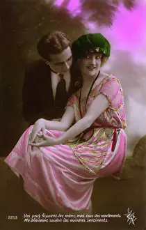 Senses: Kitsch French romantic postcard