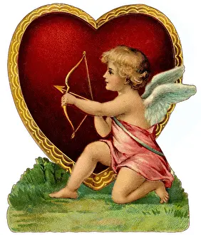 Chromos: kitsch / souvenir, Cupid, Cupid's bow, heart