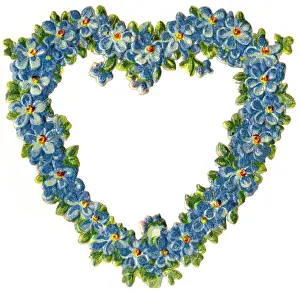 Faithfulness: kitsch / souvenir, flower wreath in hearth form