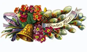 Catkin: kitsch / souvenir, greetings card, Happy Easter