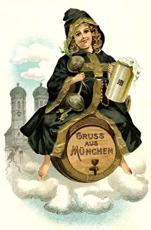 Kindl: kitsch / souvenir, greetings from Munich, Munich