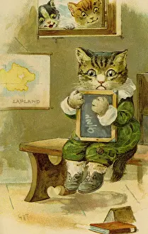 Anthropomorhic: Kitten at school by g h Thompson