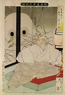 Fever: Kiyomori Confronting Hundreds of Skulls at his Home