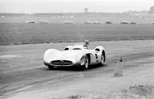 Gp Archive Collection: Kling in Mercedes, Silverstone, England