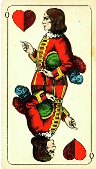 Knave: Knave of Hearts, German Playing Card