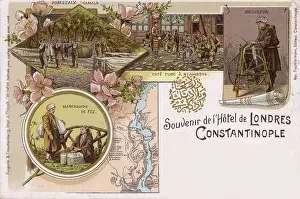 Fruchtermann: Knife Sharpener, Coffeehouse, Porters, Fez Seller and Map