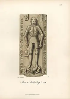 1428: Knight in armor from the 15th century with