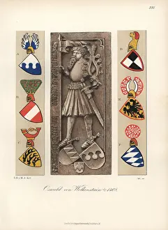 1408: Knight in armour with lance and sword from