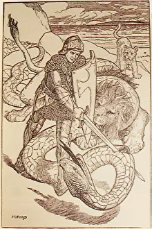 Battling: Knight, Lion, Snake