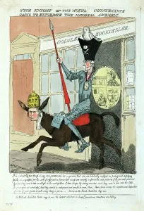Bookseller: The knight of the woeful countenance going to extirpate the