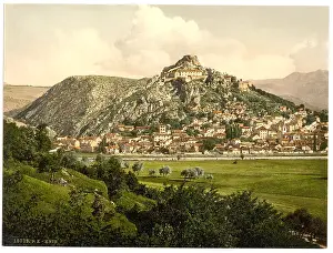 Knin: Knin, general view, Dalmatia, Austro-Hungary