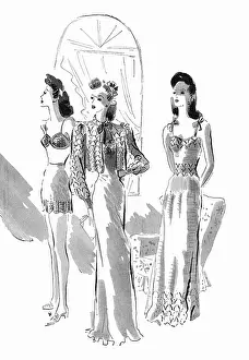Nightie: Knitted bedtime clothes, circa 1941