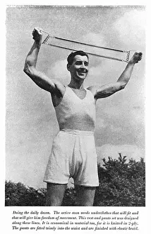 Underclothes: Knitted vest and pants, circa 1941