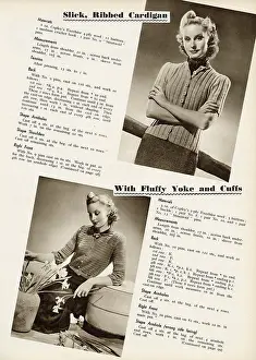Cardigans: Knitted women's cardigans 1940