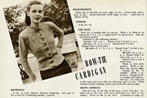 Cardigans: Knitting pattern 1945