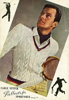 Knitted: Knitting pattern cover, Men's Tennis Pullover