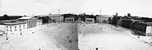 Rebuild: The Koenigsplatz (King`s Square) in Munich after the rec
