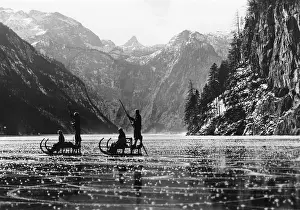 Slides: Koenigssee with frozen surface, 1939