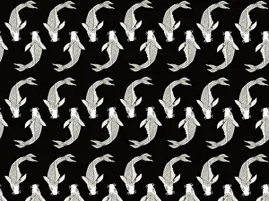 Tess Hines Designs: Koi Carp repeating pattern