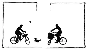 Crust: Koko runs between two cyclists