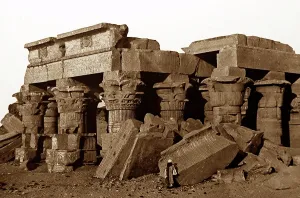 Ombo: Kom Ombo Temple, Egypt, 1850s by Francis Frith