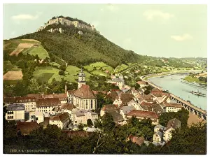 Konigstein: Konigstein and fortress, Saxony, Germany