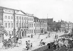 Husbandry: Konigstrasse in Berlin, around 1825