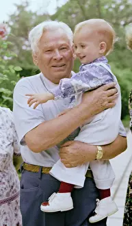 Grandson: Konstantin Chernenko and grandson Mitya, 1982