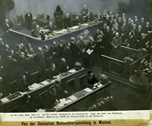 Acceptance: Konstantin Fehrenbach announces the election of Ebert, 1919