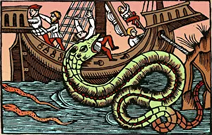 1555: Kraken Attacking Ship, 1555