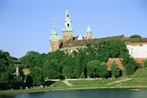 Weichsel: Krakow, in the foreground the Weichsel (river)