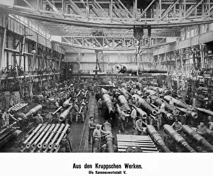 Krupp: Krupp cannon workshop, 1909