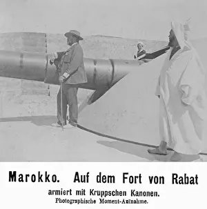 Cannons: Krupp cannons on the fort of Rabat, 1903