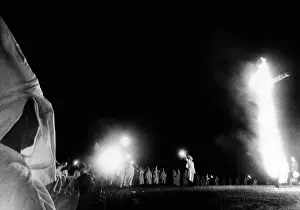 Intimidation: Ku Klux Klan cross burning at Stone Mountain, ?