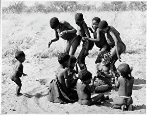 Rattles: Kung Bushman boys dancing, Kung, Unknown, International