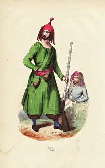Kurdish: Kurdish man wearing a distinctive hat, tunic and pantaloons