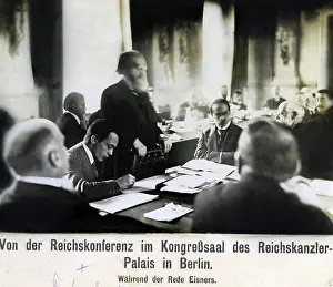 Writes: Kurt Eisner gave a speech at the Imperial Conference, 1918