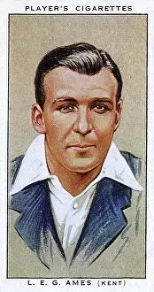 Ames: L E G Ames, Kent County and England cricketer