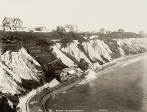 Biarritz: La Cote des Basques, Beach and cliffs, Biarritz, France