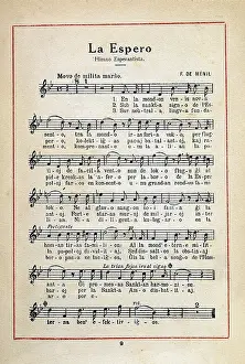 Esperanto: La Espero (The Hope), hymn for the Esperanto