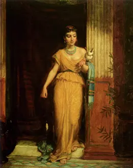 Waterhouse: La Fileuse, by J W Waterhouse