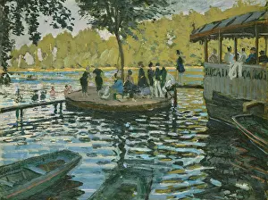 15 20 People: La Grenouillere, by Claude Monet, 1869, French impressionist