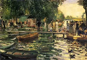 Grenouillere: La Grenouillere, by Renoir