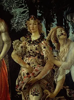 Botticelli: La Primavera ' detail of Flora and Chloris