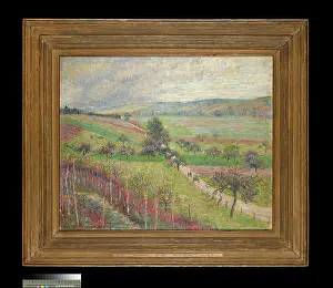 Ashmolean: La Route de Thierceville, (Early Spring), by Lucien Pissarro