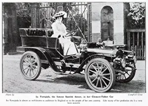 Consuelo: La Tortajada driving a Clement-Talbot car