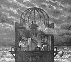 Maxime: La Tour de Feu, opera by Sylvio Lazzari. Scenery